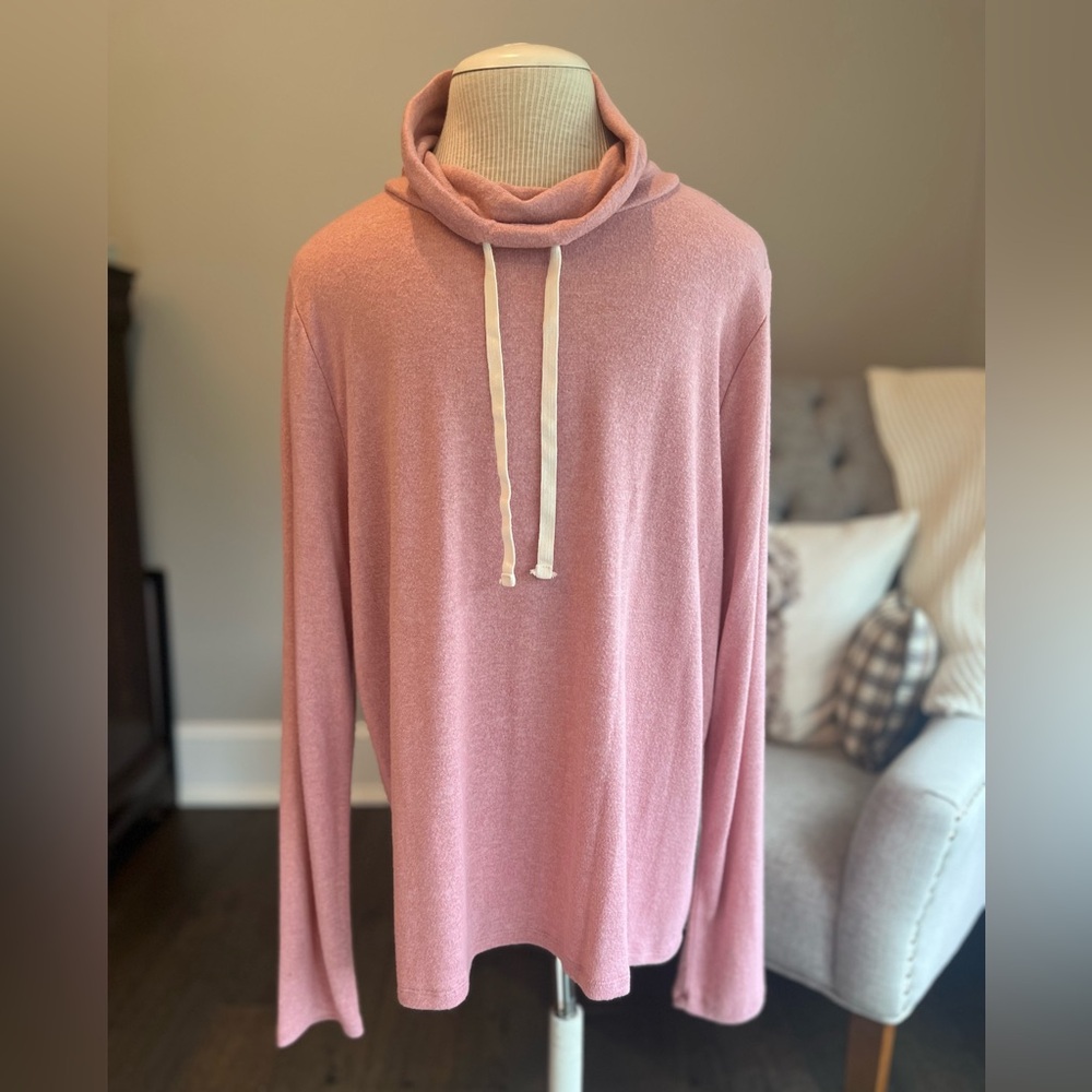 J. Crew Women’s Funnel Neck Pullover Top in Dusty Rose